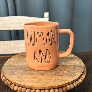 Human kind mug-apricot color / light orange / peach color